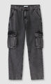 Jeans Straight Cargo,GRIS OBSCURO